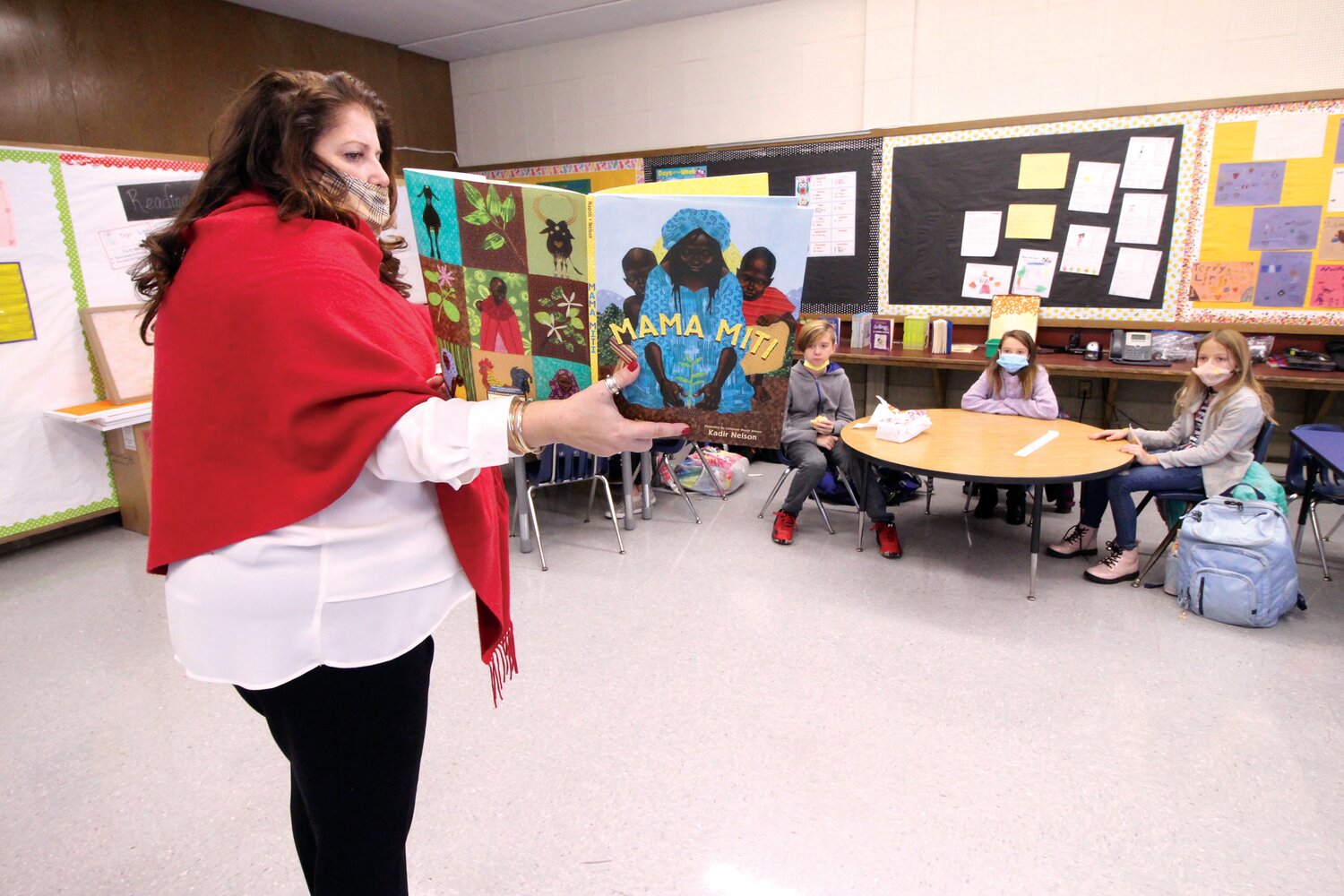 INTERVENNING: Math interventionist Nikki Greene teaches a class at Holliman School in this Beacon file photo from February 2022